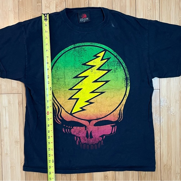Vintage Zion GRATEFUL DEAD Skull Black LARGE Shirt - Picture 3 of 4